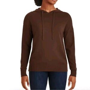 Member’s Mark Cashmere Blend Sweater with Hood Brown Size Large